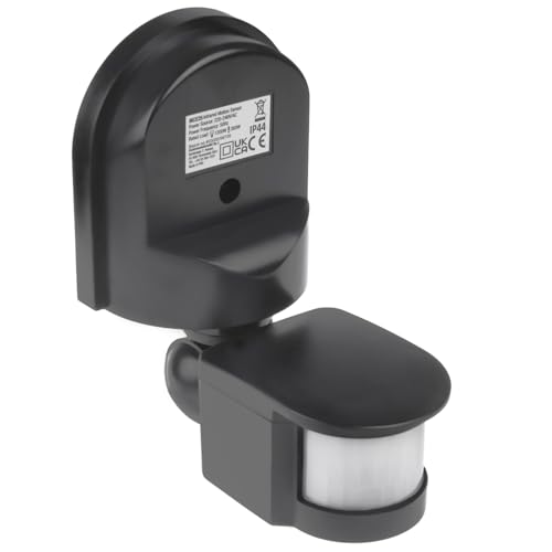 Maclean MCE25 Infrarot Bewegungsmelder Wandbewegungssensor | Bewegungs- und Dämmerungssensor | Erfassungswinkel: 180° | Erfassungsbereich: 5-12 m | Sensor Außen Einbau Decke Wand (Grau) von Maclean