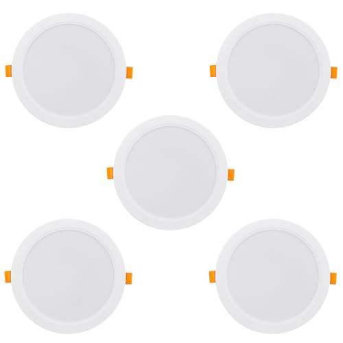Maclean MCE372 R LED Licht-Panel Einbaustrahler 5-er Pack Deckenstrahler Deckenspot Deckenleuchte Decken-Strahler Einbauleuchte (5-er Pack 18W Einbaustrahler, Rund) von Maclean
