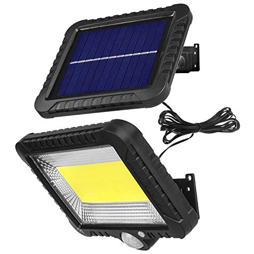 Maclean MCE438 LED Strahler mit Bewegungssensor Flutlichtstrahler Solar Wandleuchte Dämmerungssensor Solarleuchte IP44 5W 400 Lumen 6000K Kaltweiß (1x Stück) von Maclean