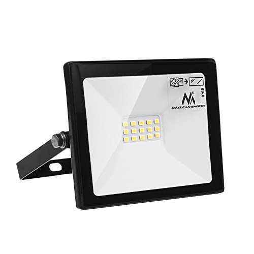 Maclean MCE510 CW LED Flutlicht Strahler LED Fluter IP65 Wasserdicht Scheinwerfer Außenbeleuchtung Licht Slim Premium 800lm (Kaltweiß 6000K, 10W) … von Maclean