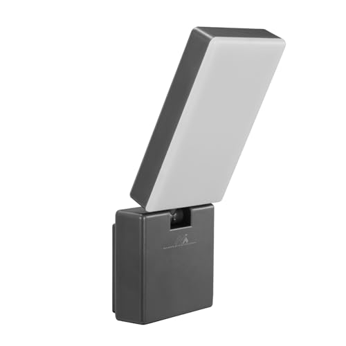 Maclean MCE514 LED Wandleuchte, Wandbeleuchtung für Außen- und Innenbereich, Einstellbare Rotation und Neigung Wandlampe, 10W, IP65 - Wasserfest, 700lm, 4000K Neutralweiß (Grau) von Maclean