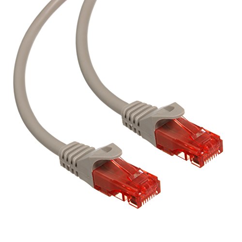 Maclean MCTV-301 S Ethernet Kabel Netzwerkkabel Patchkabel 2x RJ45 UTP cat6 Netzwerk Lan Kabel 10 Gigabit/s (1m, Grau) von Maclean