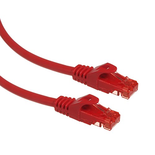 Maclean MCTV-303 R Ethernet Kabel Netzwerkkabel Patchkabel 2x RJ45 UTP cat6 Netzwerk Lan Kabel 10 Gigabit/s (3m, Rot) von Maclean