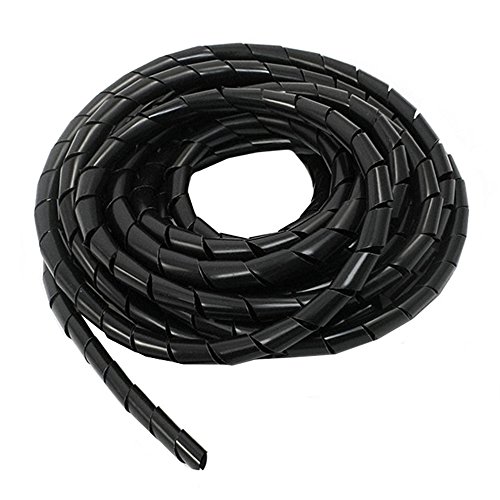 Maclean MCTV-685 B Flexible Kabelspirale Spiralband Kabelschlauch Bündelbereich Wickelschlauch 3m (8.7 * 10mm, Schwarz) von Maclean
