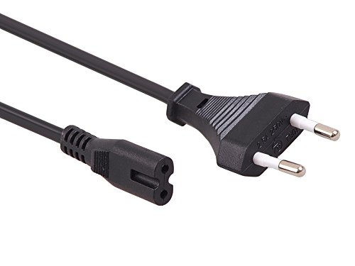 Maclean MCTV-809 Euro-Netzkabel zu Kleingeräte‑Buchse C7 Strom Anschlusskabel Schwarz (1,5m) von Maclean