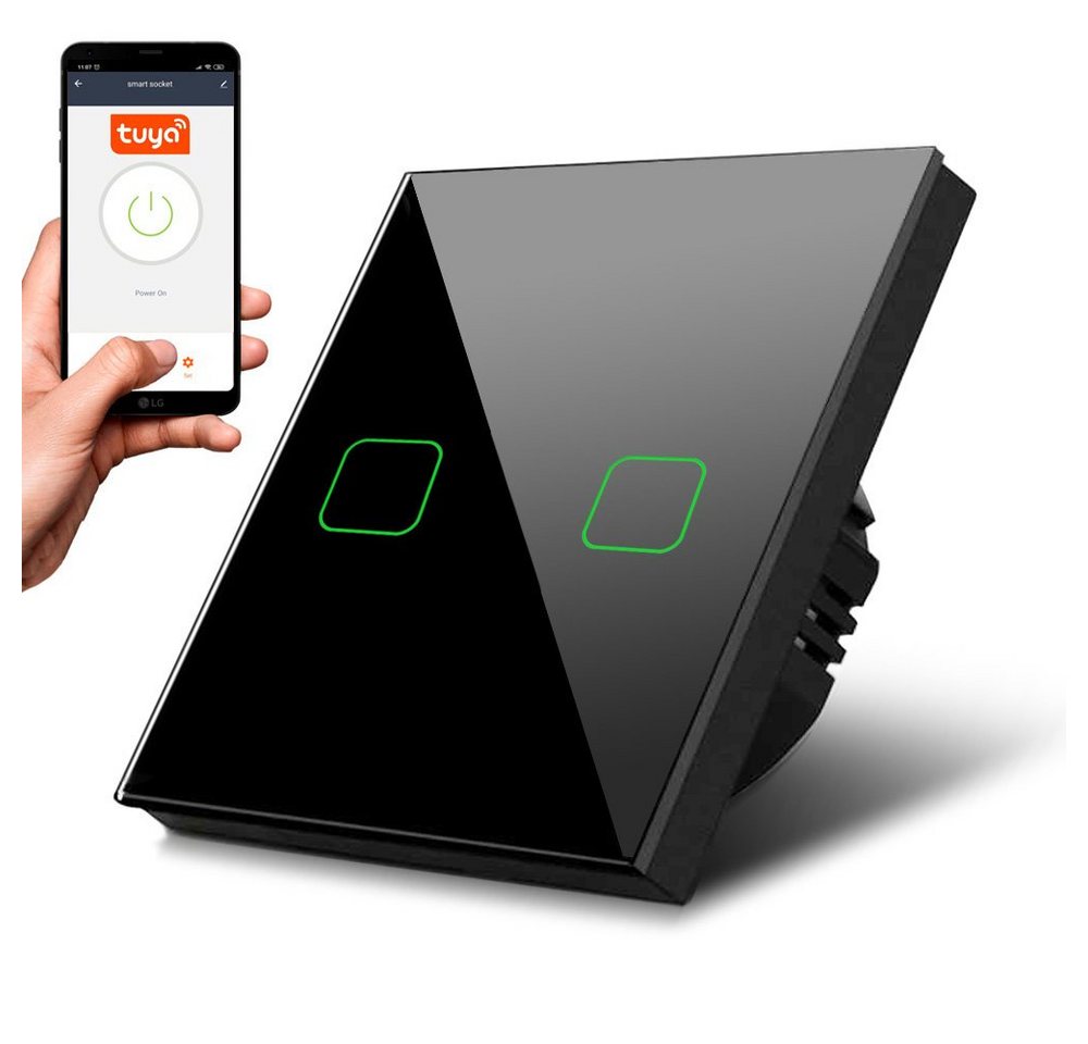 Maclean Smarter Lichtschalter, Steuerung über WiFi-App und Touch-Schalter von Maclean