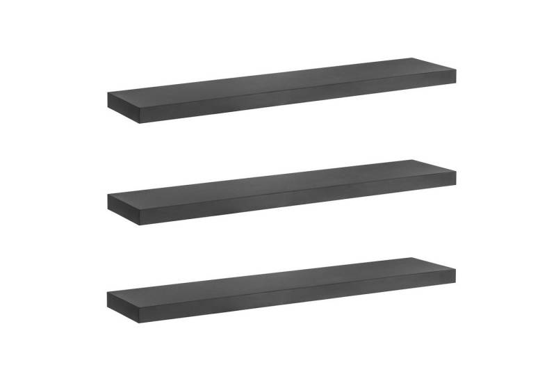 Maclean Wandregal MC-330, 3-tlg., Universal-Wandregal 90x20 cm schwarz von Maclean