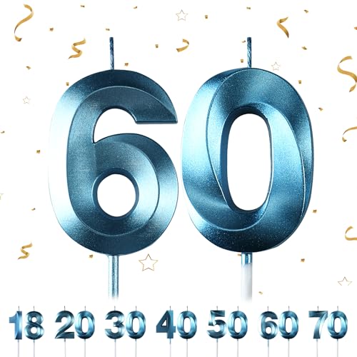 Geburtstagskerzen Zahlen 60,3D Blau Geburtstagskerzen,Kerzen Geburtstag Zahl 60, Kuchen Topper Dekoration Kuchendeko Geburtstag, Geburtstagskerzen für Geburtstagsdeko Geburtstagskerzen Zahlen 60,3D Blau Geburtstagskerzen,Kerzen Geburtstag Zahl 60, Kuchen Topper Dekoration Kuchendeko Geburtstag, Geburtstagskerzen für Geburtstagsdeko von Maclunar