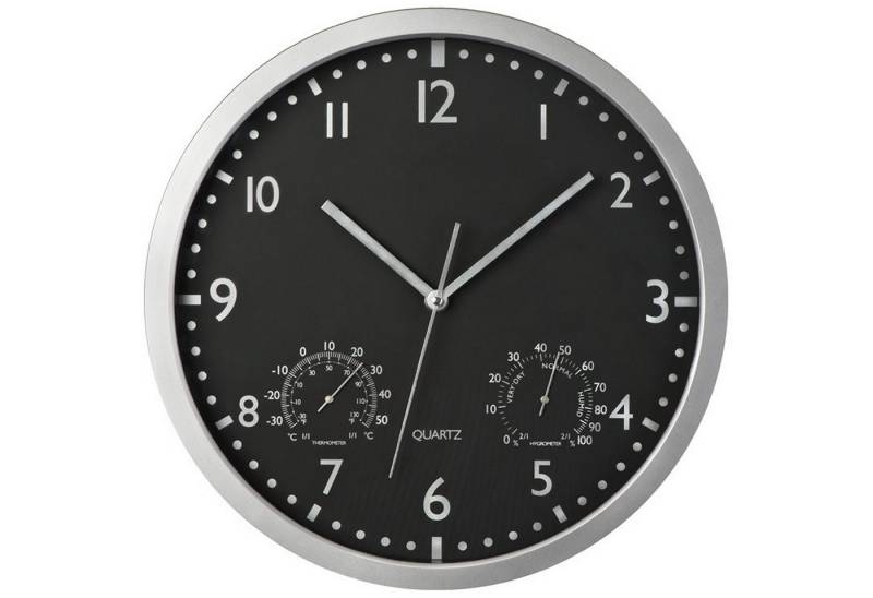 Macma Wanduhr Wanduhr mit Hygro - und Thermometer / Farbe: schwarz von Macma