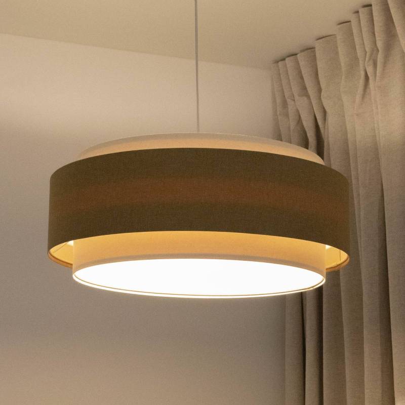 Hängeleuchte Boho Elegant, braun/beige/creme, Ø 60cm, Textil von Maco Design