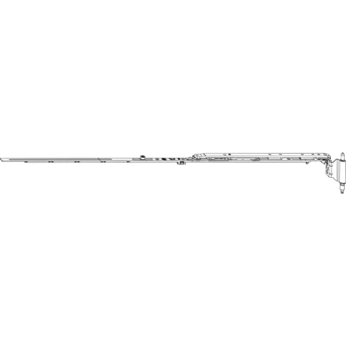 Maco MM Winkelbandschere Mammut, Tragkraft 220kg, FFB 671-900mm, 12/18-13mm, Fensterbeschlag links, Stahl verzinkt silber von Maco