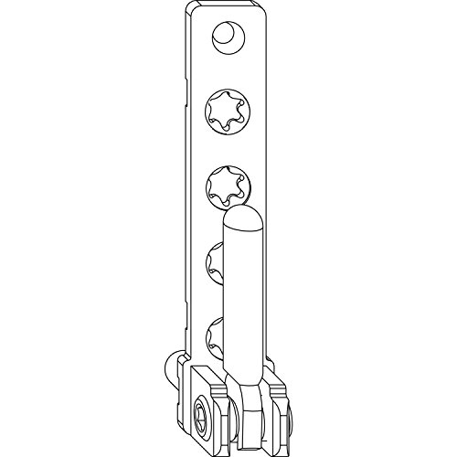 Maco Multi Ecklager PVC mit 7mm Tragezapfen L 23mm, universal, Tragkraft 120kg, Stahl titan von Maco