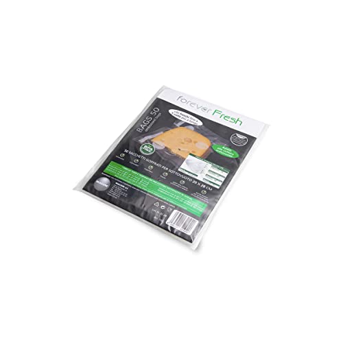 Macom Forever Fresh 50 Vakuumbeutel zur Lebensmittelaufbewahrung, verziert, 20 x 28 cm von Macom