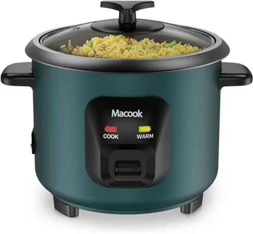 Macook Reiskocher（0,6 Liter, 3 Tassen) 300W - Reiskocher Klein für 1 bis 6 Personen, Antihaftbeschichtung, automatische Warmhaltefunktion, Anti-Trockenbrenner-Funktion. von Macook