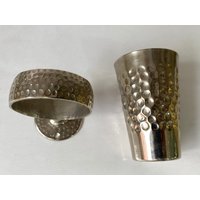 Handgemachter Silber Zahnbürstenhalter, Handgefertigter Zahnpasta Schminkbürsten Rasiererhalter Badezimmer Arbeitsplatte Tassen Organizer von Macopperofficial