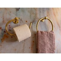 Messing Handtuchhalter, Rollenhalter Für Badezimmer, Handgemachter Toilettenpapierhalter, Handtuchring, Badezimmerhalter Messing Handtuchhalter, Rollenhalter Für Badezimmer, Handgemachter Toilettenpapierhalter, Handtuchring, Badezimmerhalter von Macopperofficial