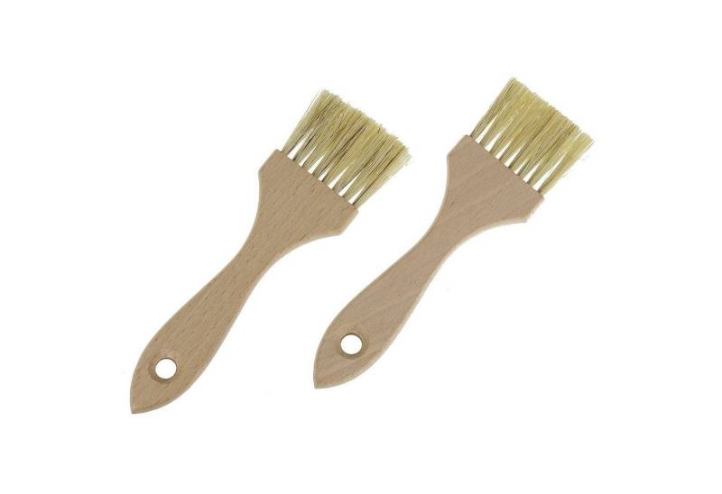 Macosa Home Backpinsel, Backpinsel Naturborsten breit 2er Set Rosshaar Holz-Griff von Macosa Home
