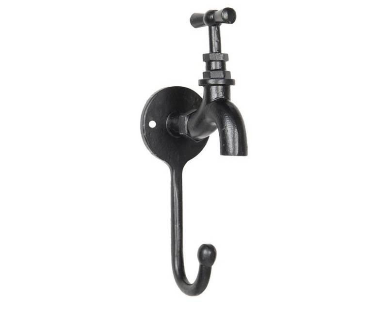 Macosa Home Dekohaken Wandhaken Wasserhahn Metall schwarz retro Dekohaken Haken Wanddeko, (Haken Garderobe Wandgarderobe), Wand-Garderobenhaken Dekohaken von Macosa Home