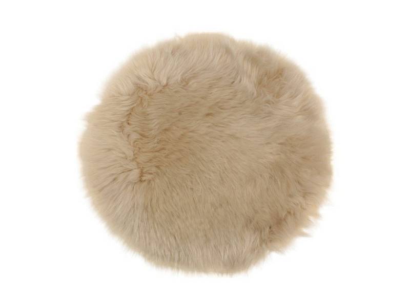 Macosa Home Fellteppich Dekofell rund 34 cm echtes Lammfell Stuhlkissen Sitzplaid Sitzfell, Sitzkissen Dekofell modern Echtfell von Macosa Home