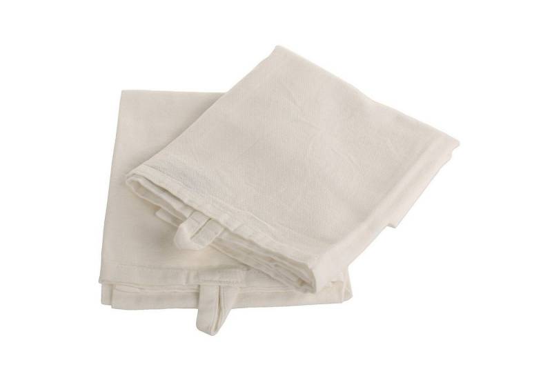 Macosa Home Geschirrtuch Set 2Stk. 100% Baumwolle Leinen-Optik Weiß 70 x 50 cm, (2-tlg), Design Küchenhandtücher Waschbar trocknergeeignet Trockentuch von Macosa Home