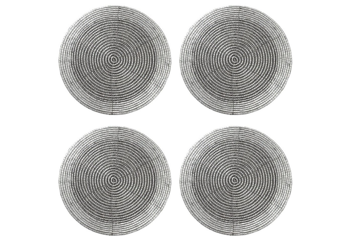 Macosa Home Glasuntersetzer Glasuntersetzer 4 Stück rund Perlen Silber Weiß od. Schwarz, Getränkeuntersetzer Perlenuntersetzer, 10 cm Untersetzer Tischuntersetzer Macosa Home Glasuntersetzer Glasuntersetzer 4 Stück rund Perlen Silber Weiß od. Schwarz, Getränkeuntersetzer Perlenuntersetzer, 10 cm Untersetzer Tischuntersetzer von Macosa Home