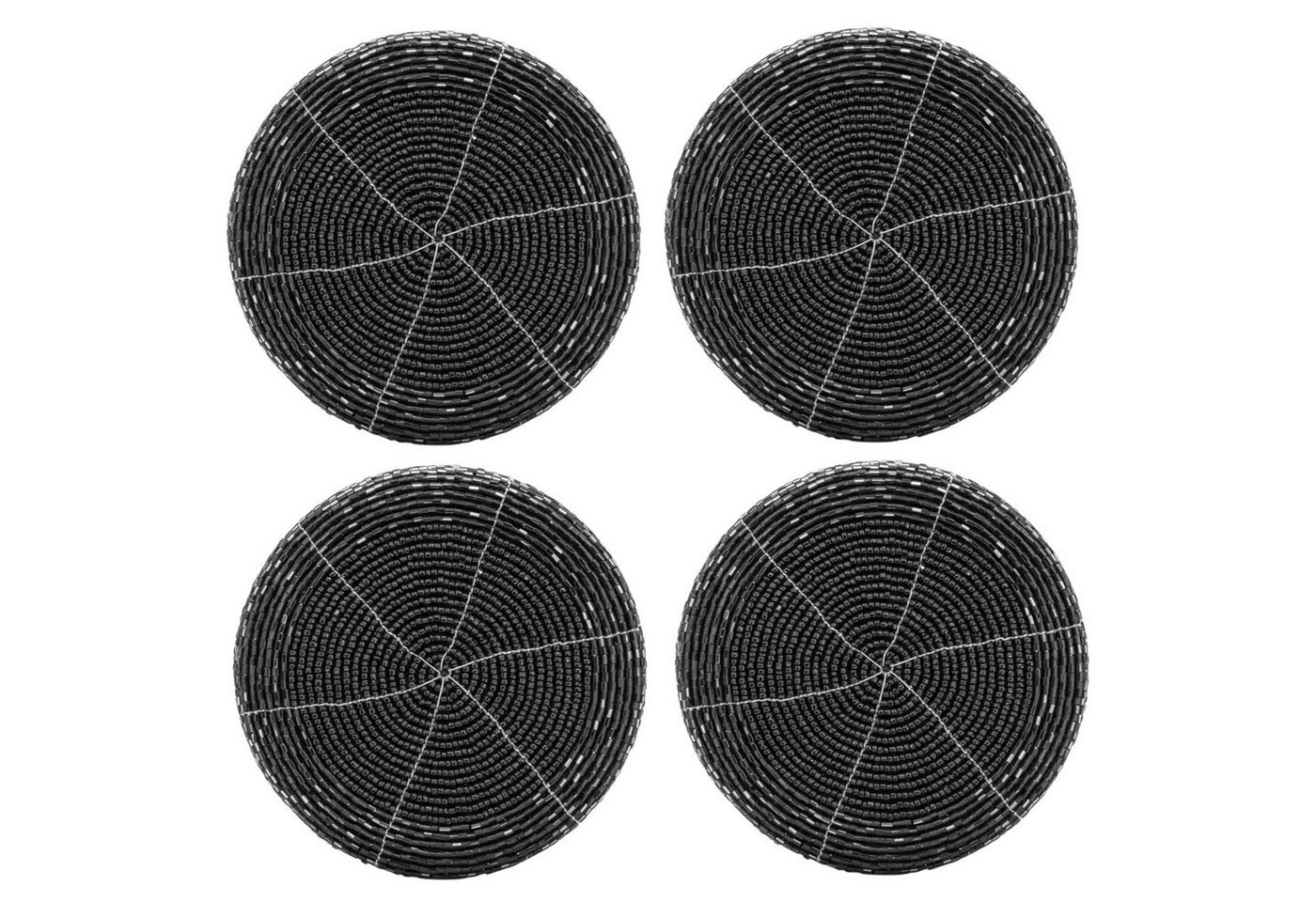 Macosa Home Glasuntersetzer Glasuntersetzer 4 Stück rund Perlen Silber Weiß od. Schwarz, Getränkeuntersetzer Perlenuntersetzer, 10 cm Untersetzer Tischuntersetzer Macosa Home Glasuntersetzer Glasuntersetzer 4 Stück rund Perlen Silber Weiß od. Schwarz, Getränkeuntersetzer Perlenuntersetzer, 10 cm Untersetzer Tischuntersetzer von Macosa Home