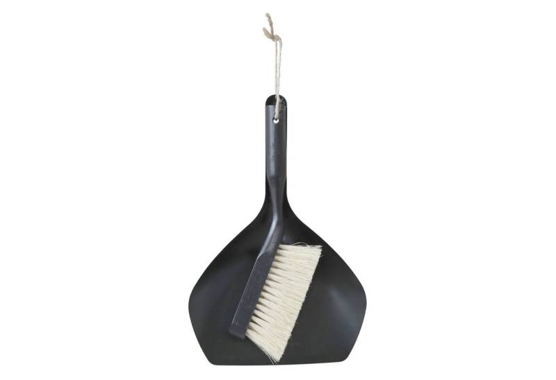 Macosa Home Kehrgarnitur Kehrset Schwarz Metall Holz moderne Form, (Handfeger Handbesen, Kehrgarnitur Kehrschaufel-Set), Handfeger & Schaufel Kehrwisch von Macosa Home