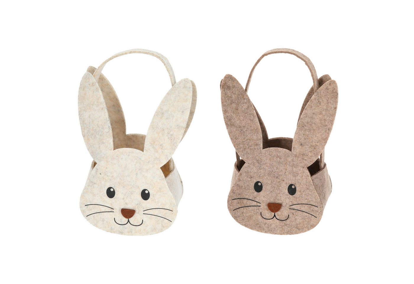 Macosa Home Osternest Oster-Geschenkkorb 2er Set Hase Filz Braun Beige Osterkorb, Ostertasche mit Henkel Filzkorb Osternest Macosa Home Osternest Oster-Geschenkkorb 2er Set Hase Filz Braun Beige Osterkorb, Ostertasche mit Henkel Filzkorb Osternest von Macosa Home