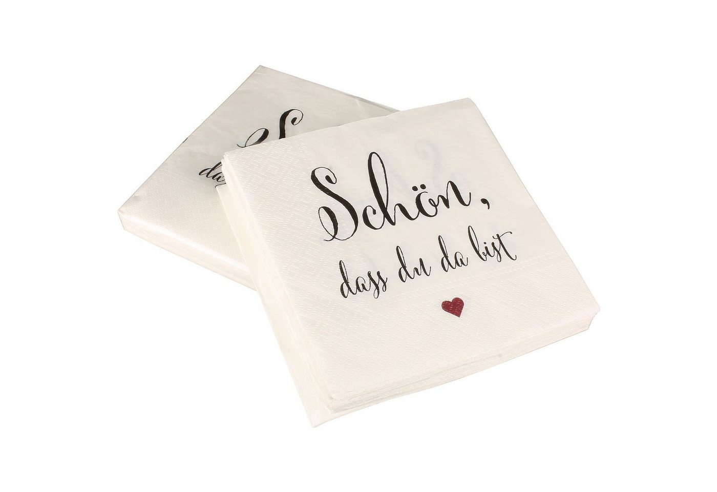 Macosa Home Papierserviette Servietten mit Spruch 33x33 cm weiß schwarz, (40 St) von Macosa Home