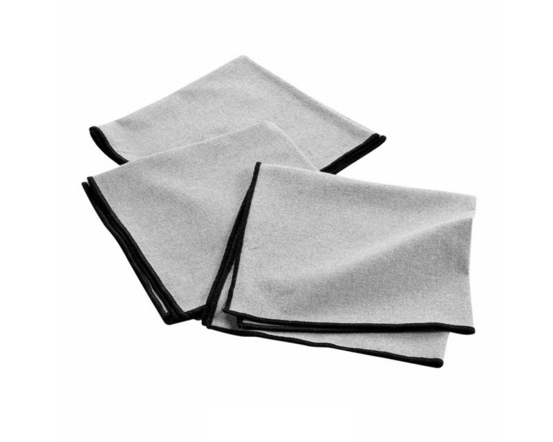 Macosa Home Stoffserviette 6 Stück hellgrau Baumwolle Tischdeko waschbar, (6 St), Stoffserviette Mundserviette modern von Macosa Home