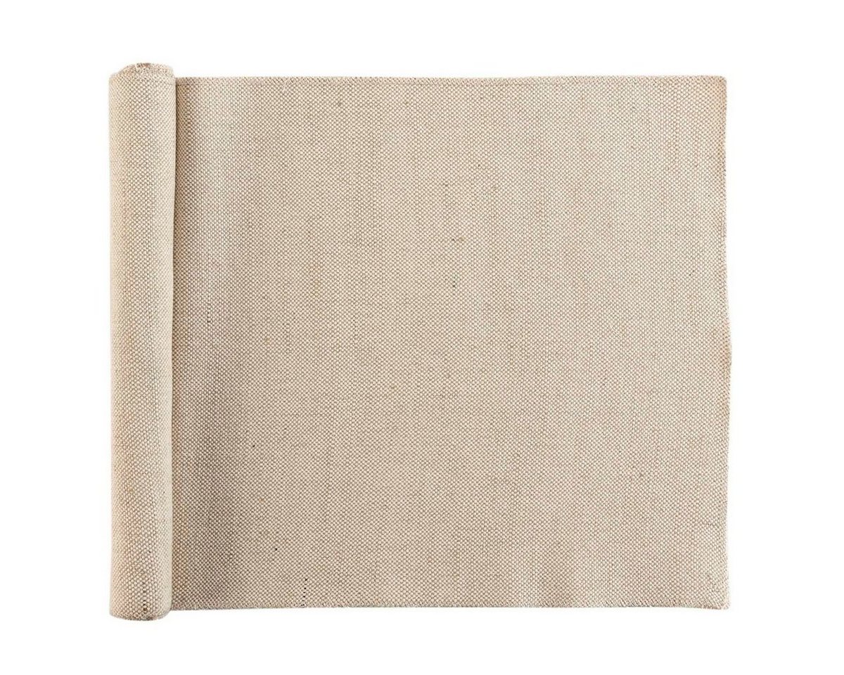 Macosa Home Tischläufer 140x35 cm beige braun Tischdecke Jute natur Tischdeko, Juteläufer Tafelläufer modern von Macosa Home