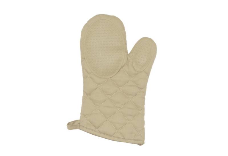 Macosa Home Topfhandschuhe Backhandschuh Silikon Baumwolle Beige oder Anhrazit rutschfest, (modern, Topfhalter Küchenutensil Handschuh), hitzebeständig Backofenhandschuh Küchenhelfer von Macosa Home