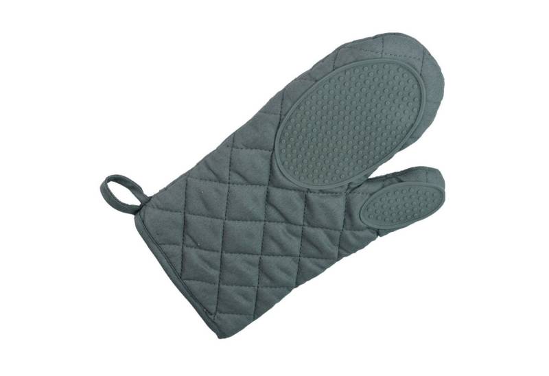 Macosa Home Topfhandschuhe Backhandschuh Silikon Baumwolle Beige oder Anhrazit rutschfest, (modern, Topfhalter Küchenutensil Handschuh), hitzebeständig Backofenhandschuh Küchenhelfer von Macosa Home