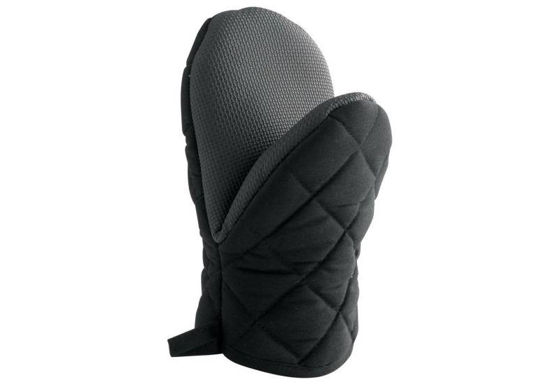 Macosa Home Topfhandschuhe rutschfest Backofenhandschuh Küchenhelfer Topfhalter Handschuh, (Hitzeschutz, Küchenhandschuh), Backhandschuh Neopren Polybaumwolle schwarz gesteppt von Macosa Home