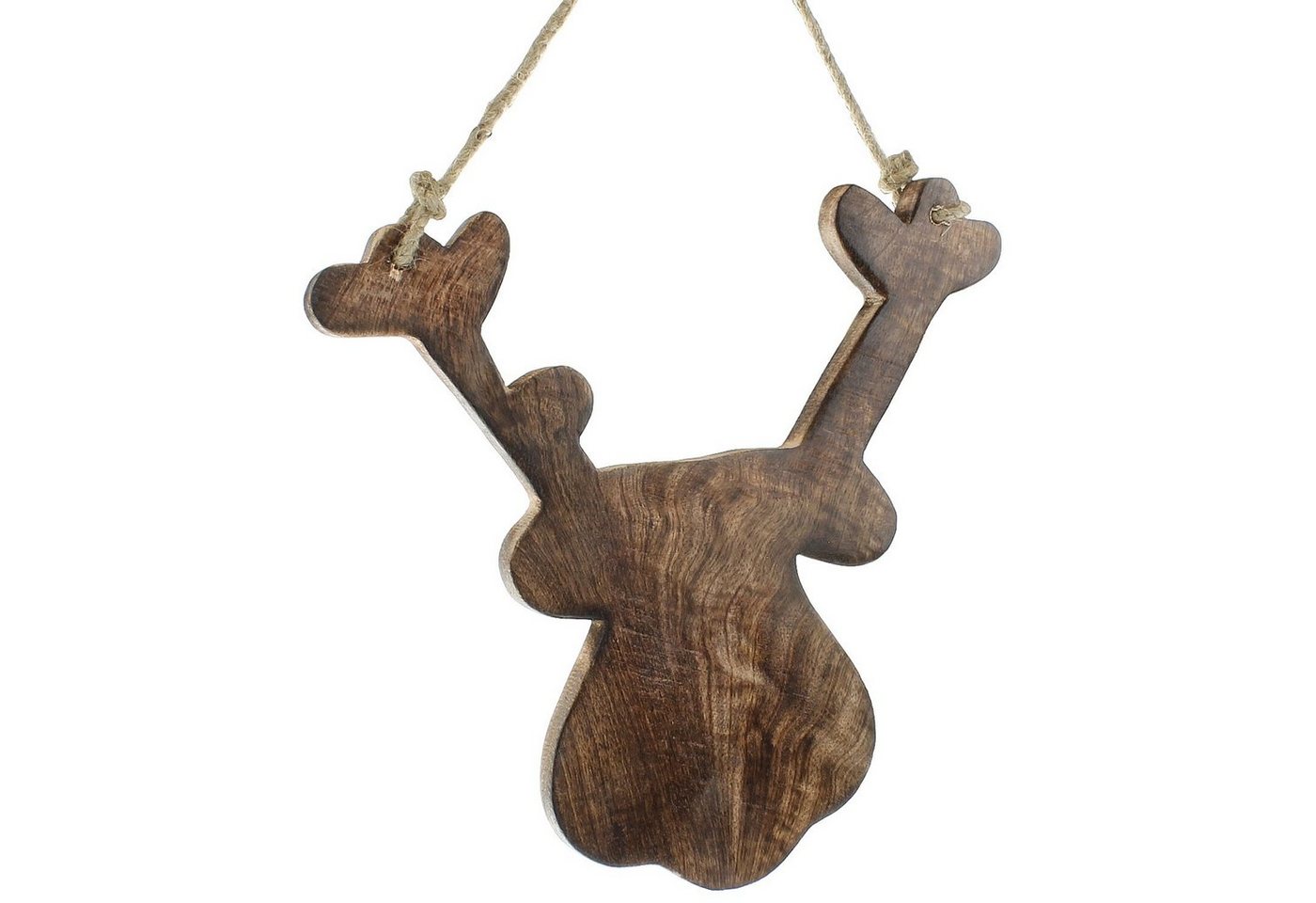 Macosa Home Weihnachtsfigur 2er Set Weihnachtsdeko Rentier Weihnachten Braun Holz Baumschmuck (2er Set, 2 St., zum hängen Fensterdeko modern), Weihnachtsdeko Rentier Weihnachten Baumschmuck Tür Adventskranz von Macosa Home