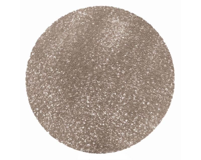 Macosa Home Platzset 4er Set rund abwischbar PVC 38 cm Tischset Platzmatte Tischset, (Grün Minze Taupe Schwarz oder Weiß, Platzmatte Tisch-Unterlage), Kunststoff Platzsets abwischbar Tischdeko Tischmatte von Macosa Home