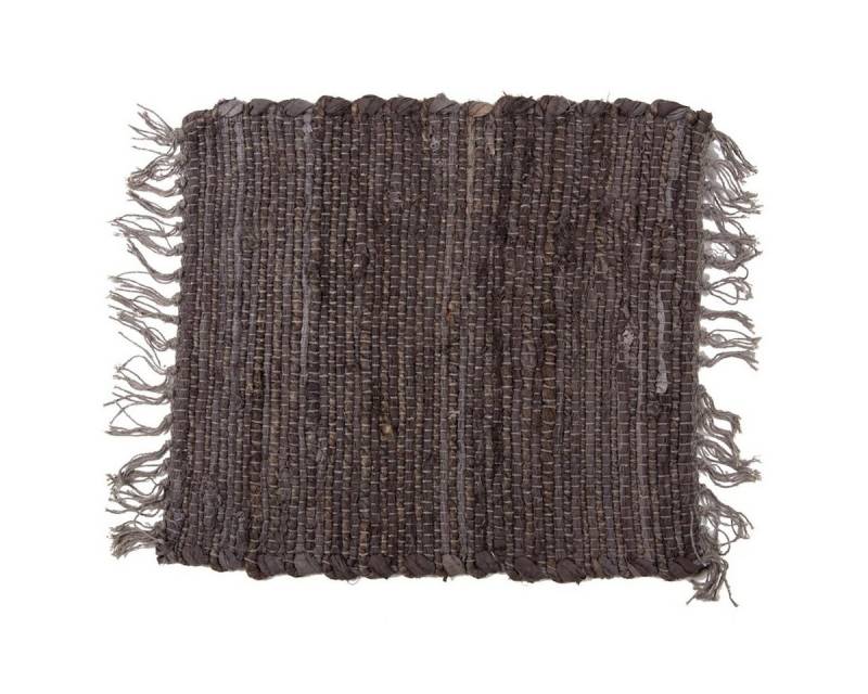 Macosa Home Platzset edle Platzdecke aus Baumwolle mit Fransen 35x35 rechteckig grau, Platzteller Unterlage Esstisch Teller von Macosa Home