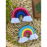 Lgbt Makramee Regenbogen Kühlschrankmagnete, Dekor, Boho Wohnheim Lustige Wohnkultur, Pride Geschenke, Flagge, Geschenke Für Sie von MacraMadeWithLoveUK