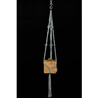 50 Zoll Grau Spiral Pflanzenhalter - 5 Mm Dicke Cord Hanging Planter Groß Decor Idea Decken Macrame Betriebsaufhänger Innen Außen 50 Zoll Grau Spiral Pflanzenhalter - 5 Mm Dicke Cord Hanging Planter Groß Decor Idea Decken Macrame Betriebsaufhänger Innen Außen von MacrameDecorStore