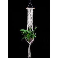 Makramee Blumenampel Wand Pflanzenaufhänger Hängender Übertopf Blumentopf Halter Pflanzenhalter Boho Dekor Wohnkultur Indoor von MacrameDecorStore