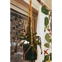 Makramee Pflanzenaufhänger 50, 60 cm Hängeampel Aufhängung Indoor Pflanzenhalter Blumentopfhalter Dekor Für Grünpflanzen Home Urban Junge von MacrameDecorStore