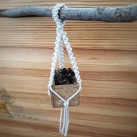Mini Makramee Pflanzenaufhänger Rückspiegel Charm Kleiner Hängender Übertopf Indoor Pflanzentopfhalter Boho Auto Accessoire Für Frauen Home von MacrameDecorStore