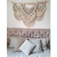 König Kopfteil Boho Makramee Wandbehang Über Dem Bett Wanddekor Hauptschlafzimmer von MacrameWithLoveUA