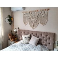 Schlafzimmer Wanddeko Über Dem Bett Extra Großer Makramee Wandbehang Einer Boho-stil Hochzeitskulisse Für Zeremonie von MacrameWithLoveUA