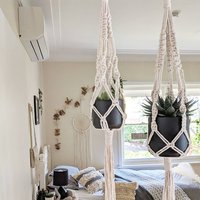 Makramee Blumenampel/Klein Hängeampel Groß Duo Kaufen von MacrameWonderlandAU