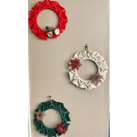 Mini Urlaub Makramee Kranz || Weihnachtskranz Urlaubsdekoration von MacramebyMarr
