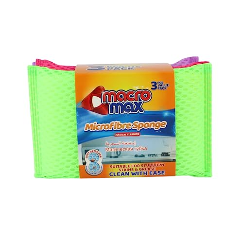 Macro Max Mikrofaser-Schwamm, Polyester-Mischgewebe, Mehrfarbig, Standard von Macro Max