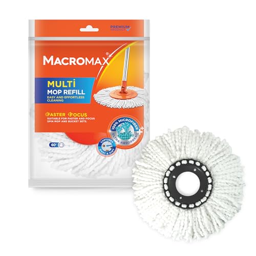 Macromax – Ersatz-Mikrofaser-Drehmoppkopf – kompatibel mit 10 l Spin Mop Reinigungsset – langlebig & 100% Mikrofaser – Easy Fit Design – umweltfreundlich, aus 90% recycelbarem Material Macromax – Ersatz-Mikrofaser-Drehmoppkopf – kompatibel mit 10 l Spin Mop Reinigungsset – langlebig & 100% Mikrofaser – Easy Fit Design – umweltfreundlich, aus 90% recycelbarem Material von Macro Max