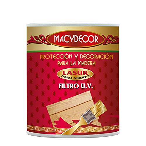 Macy Decor Lasur Matt, verstärkt mit U.V-Filtern, gebrauchsfertig, 4 l, Mahagoni von Macy