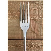 Handgestempelte Gabel-Lustige Geschenk-Kuchengabel von MacyAnneDesigns